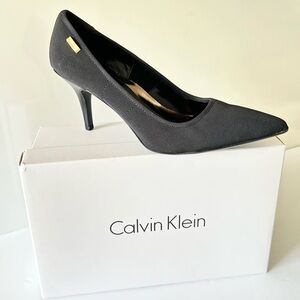 Calvin Klein Black Pointed Toe Pumps
